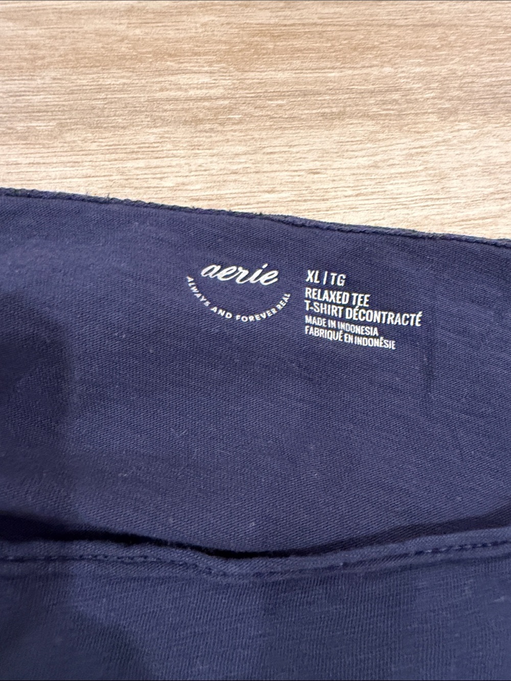 aerie Navy Short-Sleeve Boxy Tee - Picture 2 of 3